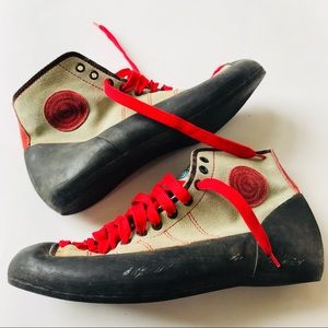 old school climbing shoes